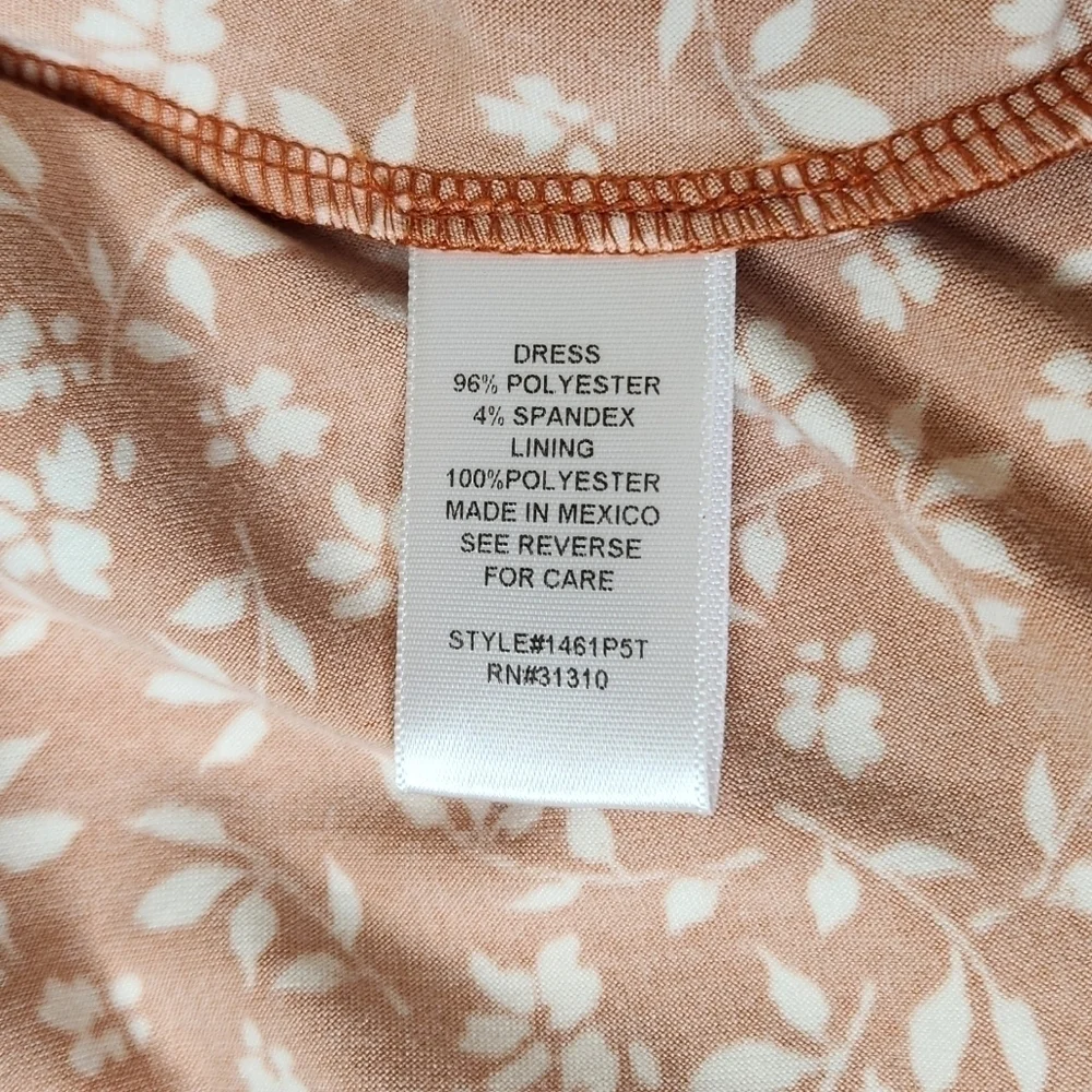 NWOT The General Good Strappy Brushed Knit Dress Rust Orange and White S… - Picture 5 of 14